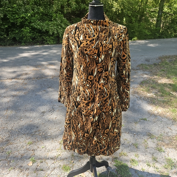 Vintage Bill Blass For Bond Street Animal Print Coat - Picture 1 of 5